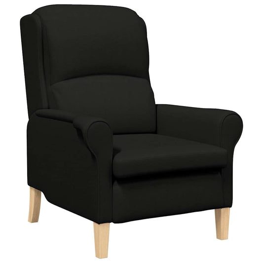 Moderne Lenestol Svart Polyesterstoff, Tre
