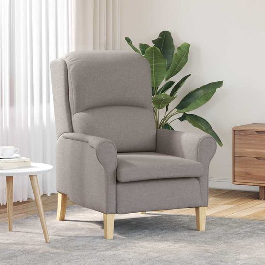 Moderne Lenestol Taupe Polyesterstoff med Treben Medium