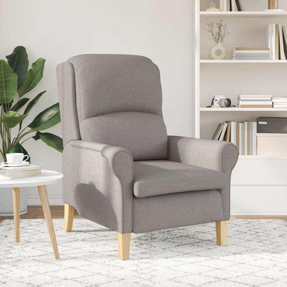 Moderne Lenestol Taupe Polyesterstoff med Treben Medium