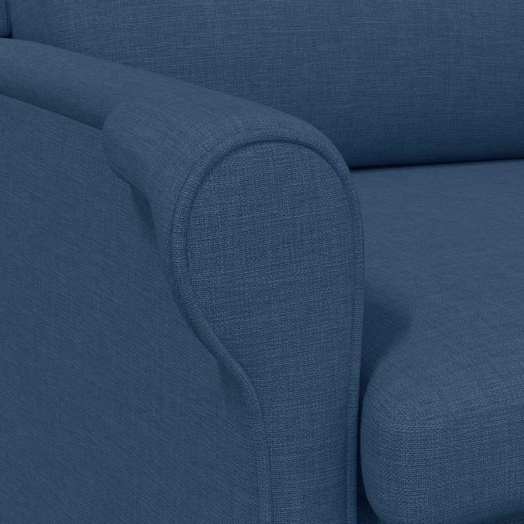 Moderne lenestol Blå Stoff med treben Standard Holdbar
