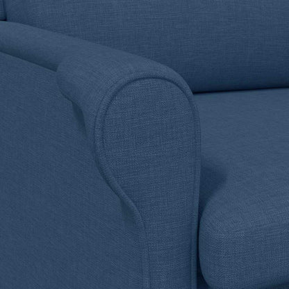 Moderne lenestol Blå Stoff med treben Standard Holdbar