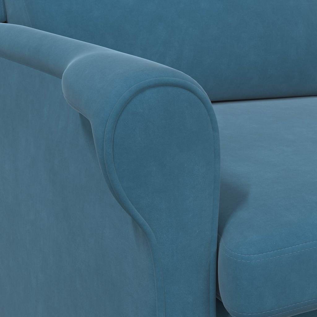 Blå Lenestol Blå Stoff, Tre Standard Ergonomisk Blå Lenestol