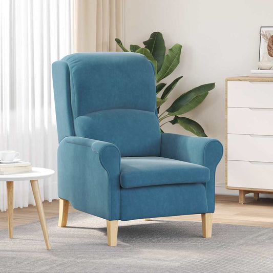 Blå Lenestol Blå Stoff, Tre Standard Ergonomisk Blå Lenestol