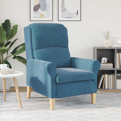 Blå Lenestol Blå Stoff, Tre Standard Ergonomisk Blå Lenestol