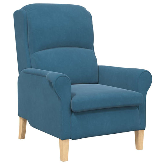 Blå Lenestol Blå Stoff, Tre Standard Ergonomisk Blå Lenestol