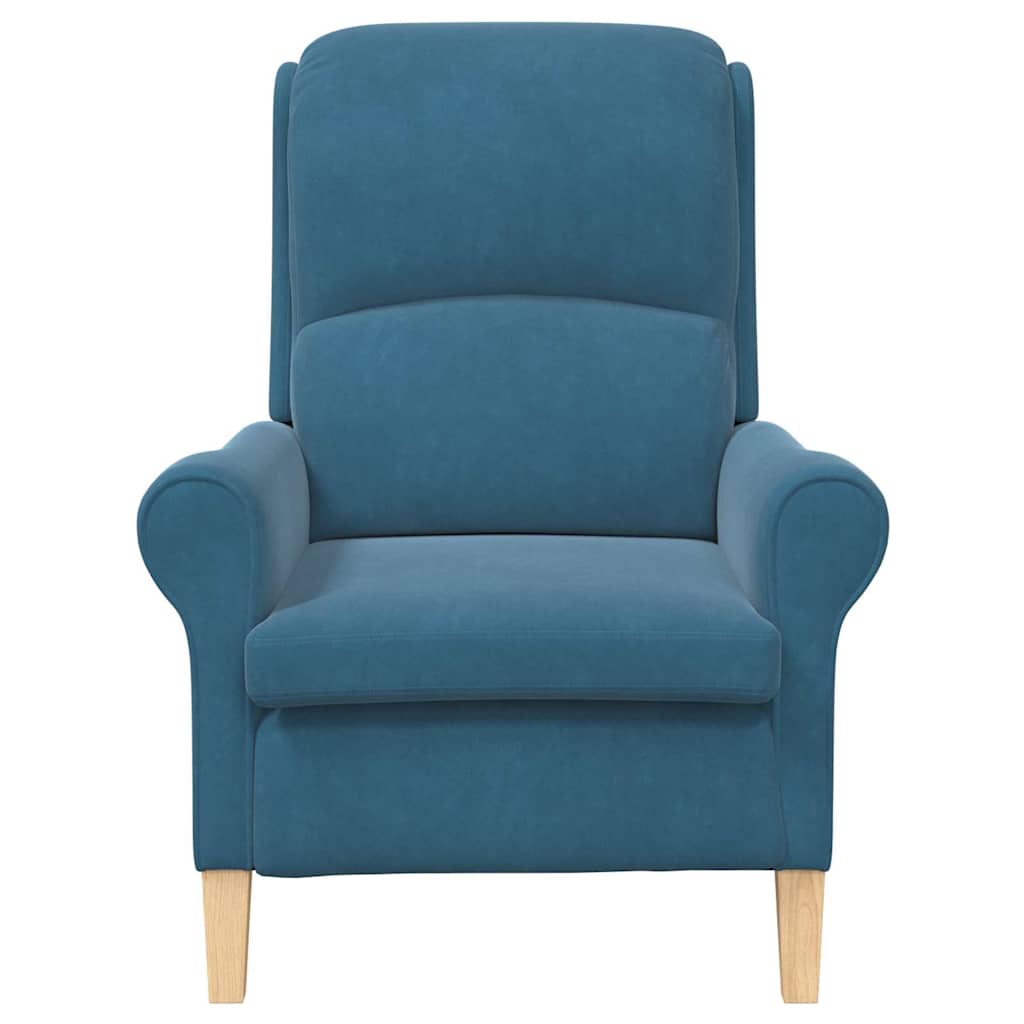 Blå Lenestol Blå Stoff, Tre Standard Ergonomisk Blå Lenestol