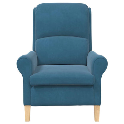 Blå Lenestol Blå Stoff, Tre Standard Ergonomisk Blå Lenestol