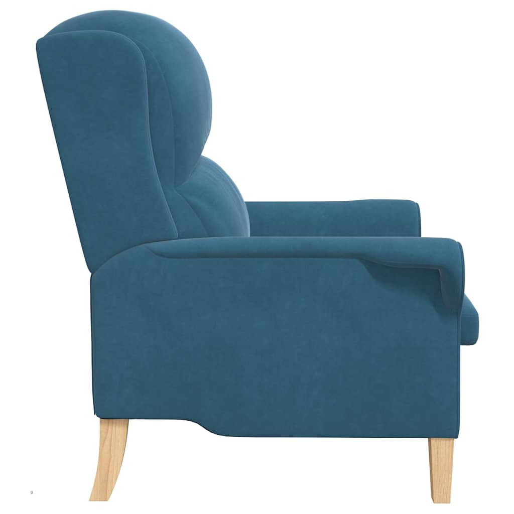 Blå Lenestol Blå Stoff, Tre Standard Ergonomisk Blå Lenestol
