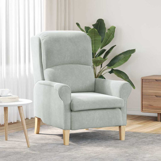 Lysegrå Lenestol Lysegrå Stoff med treben Standard Ergonomisk