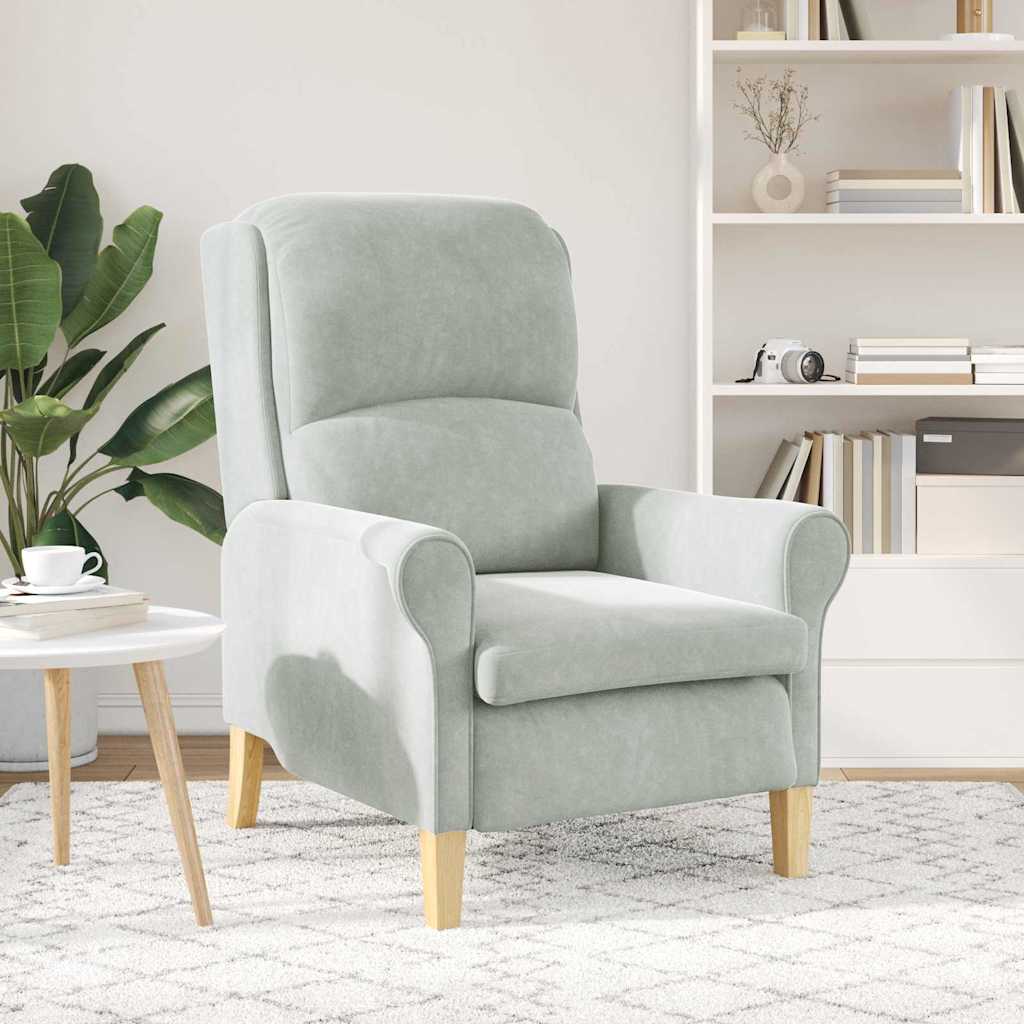 Lysegrå Lenestol Lysegrå Stoff med treben Standard Ergonomisk