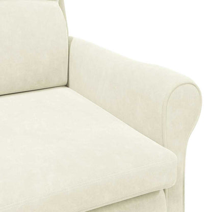 Krem Lenestol Krem Stoff og tre Mellom Stilfull Ergonomisk Stol