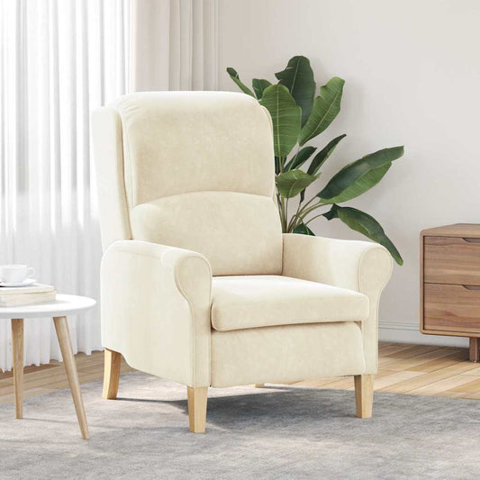 Krem Lenestol Krem Stoff og tre Mellom Stilfull Ergonomisk Stol
