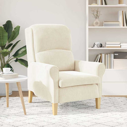 Krem Lenestol Krem Stoff og tre Mellom Stilfull Ergonomisk Stol