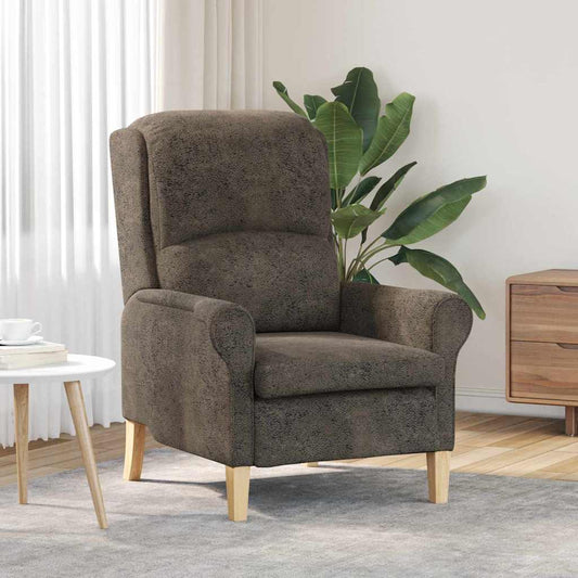 Moderne Lenestol Mørkegrå Stoff og tre Standard Ergonomisk