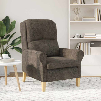Moderne Lenestol Mørkegrå Stoff og tre Standard Ergonomisk
