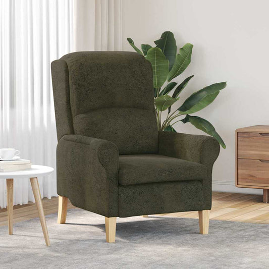 Moderne Lenestol Armygrønn Stoff, Tre Medium Ergonomisk
