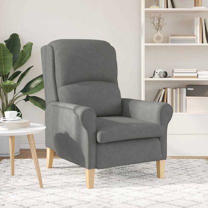 Mørk Grå Lenestol Mørk Grå Stoff og Tre Standard Ergonomisk
