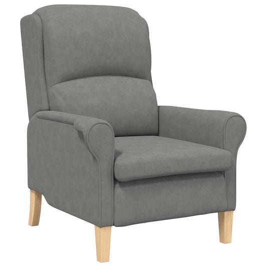 Mørk Grå Lenestol Mørk Grå Stoff og Tre Standard Ergonomisk