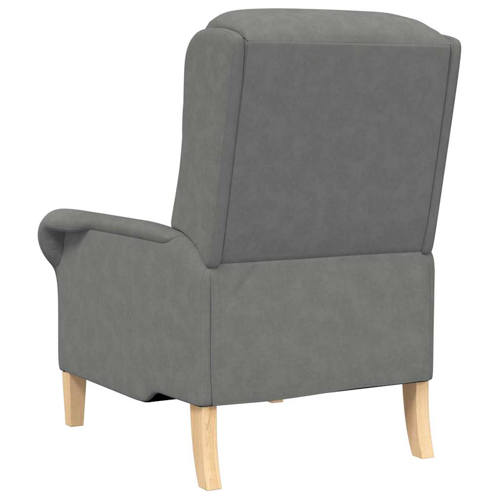 Mørk Grå Lenestol Mørk Grå Stoff og Tre Standard Ergonomisk