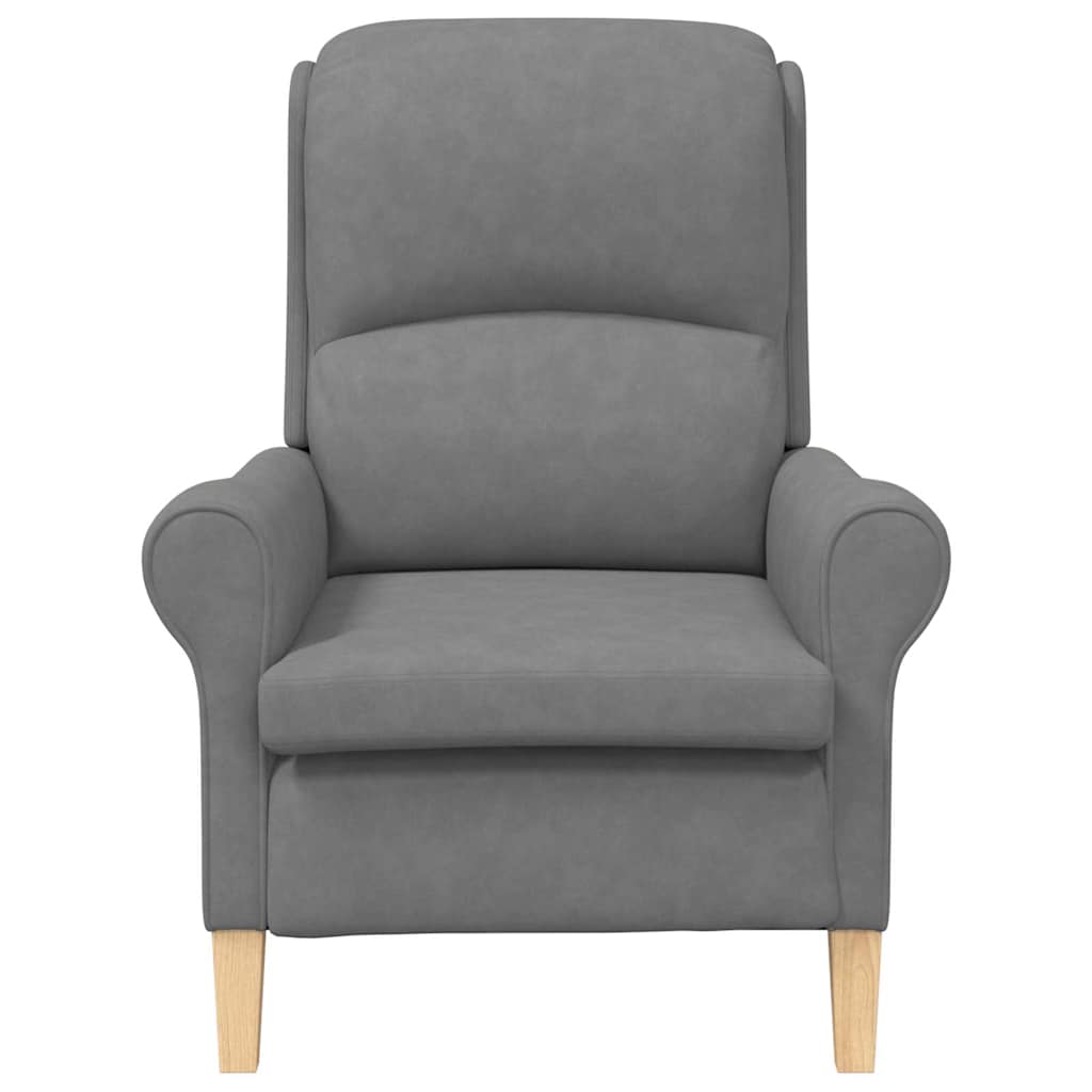 Mørk Grå Lenestol Mørk Grå Stoff og Tre Standard Ergonomisk