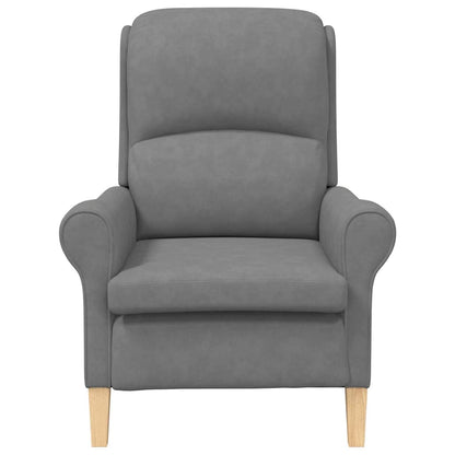Mørk Grå Lenestol Mørk Grå Stoff og Tre Standard Ergonomisk