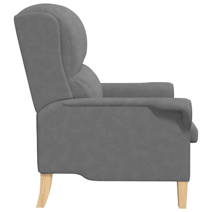Mørk Grå Lenestol Mørk Grå Stoff og Tre Standard Ergonomisk