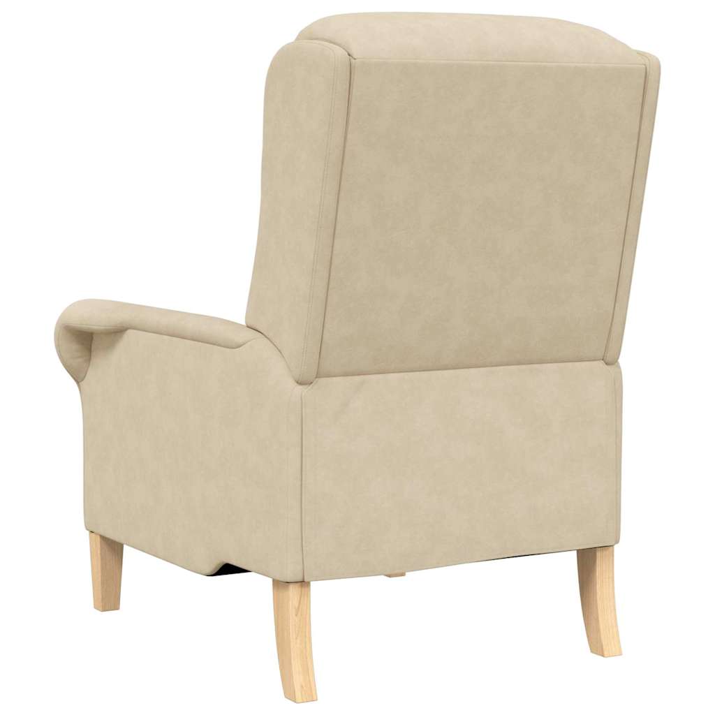 Krem lenestol Krem Stoff og tre Standard Ergonomisk