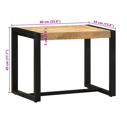 Benk 60x35x45 cm grovt heltre mangotre