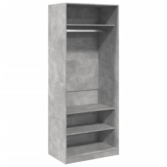 Garderobe betonggrå 80x50x200 cm konstruert tre