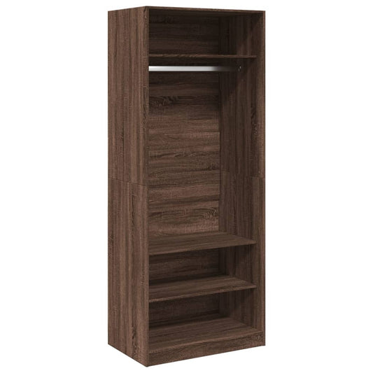 Garderobe brun eik 80x50x200 cm konstruert tre