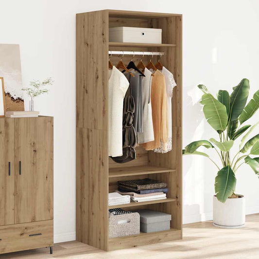 Garderobe artisan eik 80x50x200 cm konstruert tre