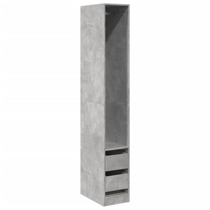 Garderobe betonggrå 30x50x200 cm konstruert tre