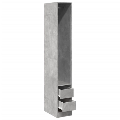Garderobe betonggrå 30x50x200 cm konstruert tre