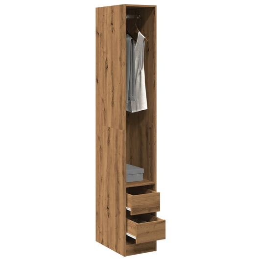 Garderobe artisan eik 30x50x200 cm konstruert tre