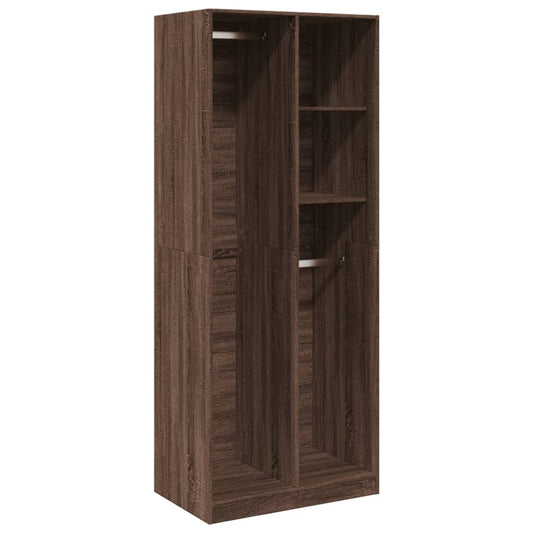 Garderobe brun eik 80x50x200 cm konstruert tre