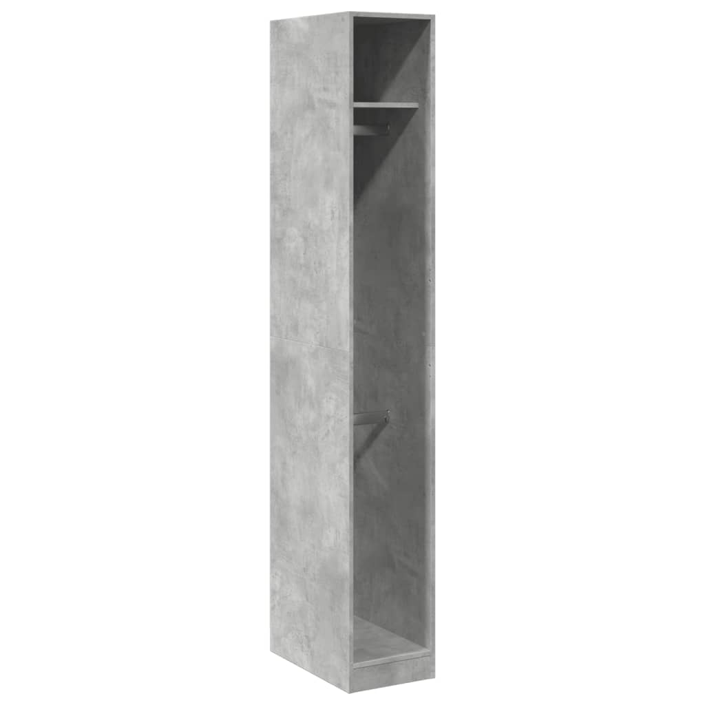 Garderobe betonggrå 30x50x200 cm konstruert tre