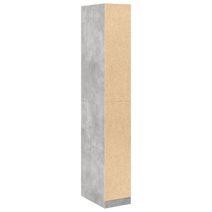 Garderobe betonggrå 30x50x200 cm konstruert tre