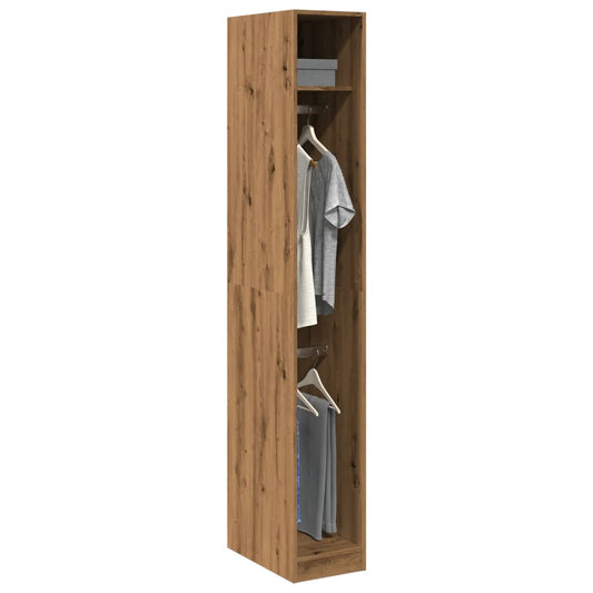 Garderobe artisan eik 30x50x200 cm konstruert tre