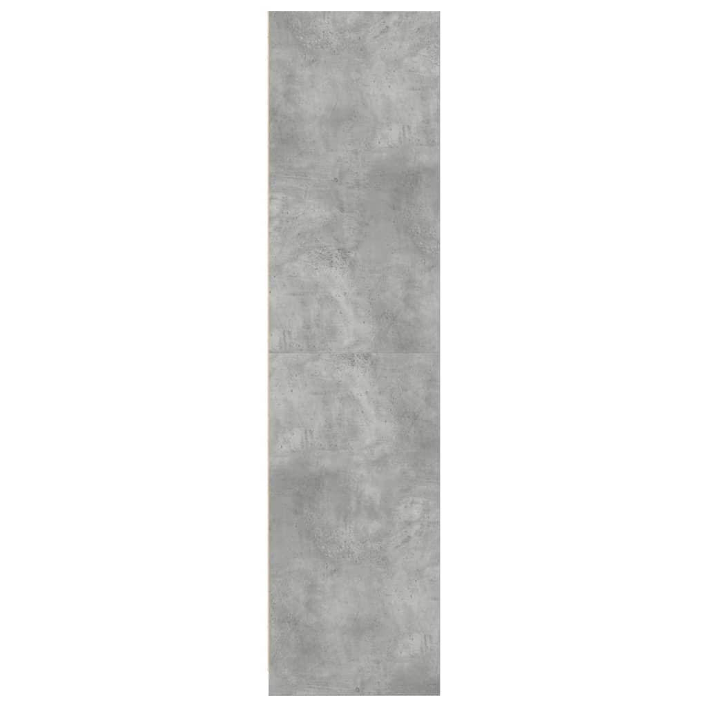 Garderobe betonggrå 50x50x200 cm sponplate