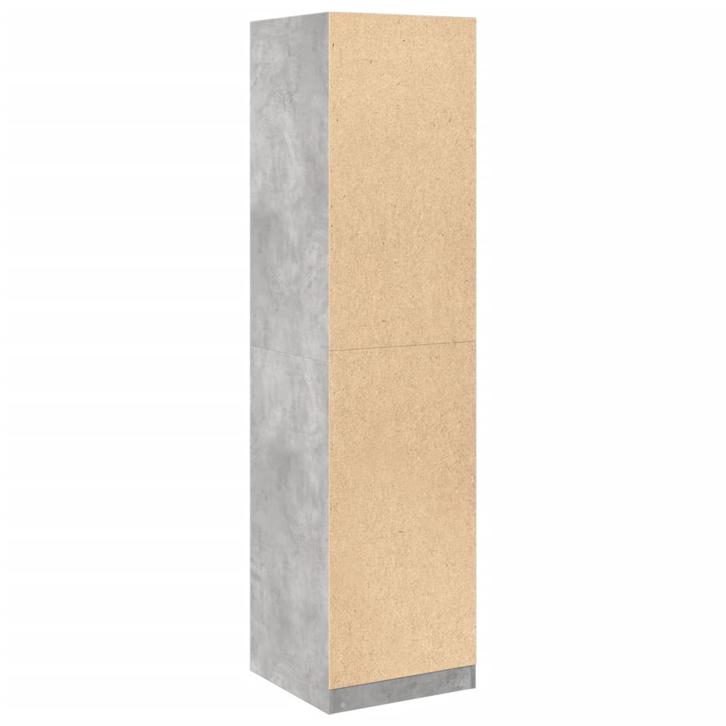 Garderobe betonggrå 50x50x200 cm sponplate
