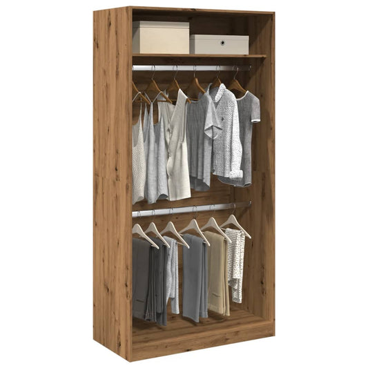 Garderobe artisan eik 100x50x200 cm konstruert tre