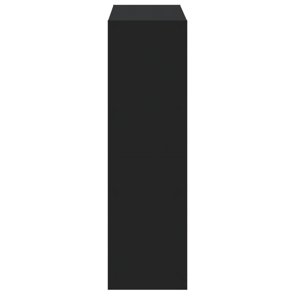 Bokhylle svart 102x32x108 cm konstruert tre