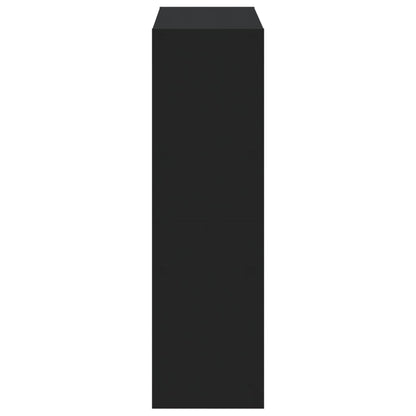 Bokhylle svart 102x32x108 cm konstruert tre
