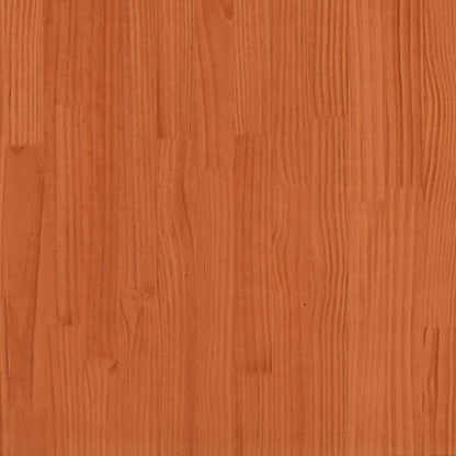 Barneseng med madrass voksbrun 90x200 cm heltre furu