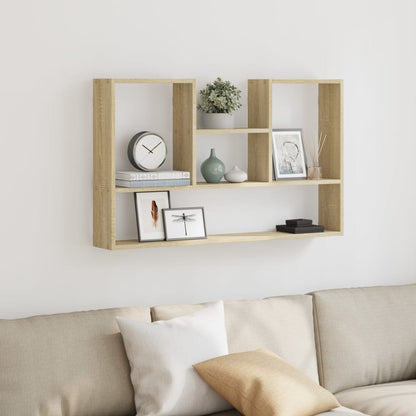 Vegghylle sonoma eik 99x15x60 cm konstruert tre