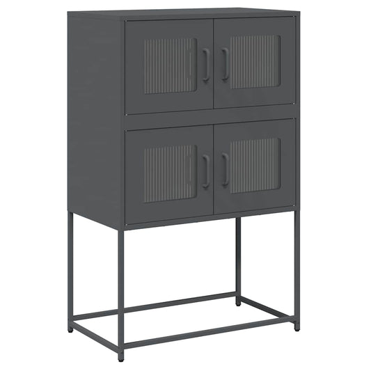 Highboard Antrasitt 68x39x107 cm Stål