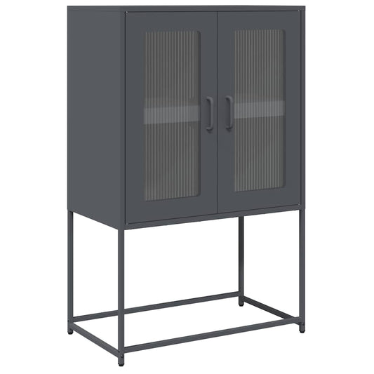 Highboard Antrasitt 68x39x107 cm Stål