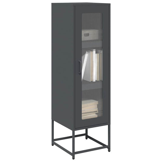 Highboard Antrasitt 36x39x123 cm Kaldvalset stål