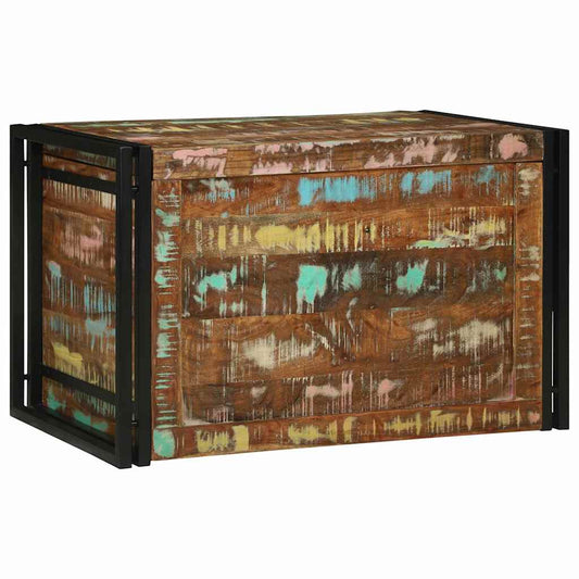 Fargerik Oppbevaringsboks 80 x 50 x 50 cm - Massivt Gjenvunnet Tre