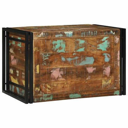 Fargerik Oppbevaringsboks 80 x 50 x 50 cm - Massivt Gjenvunnet Tre